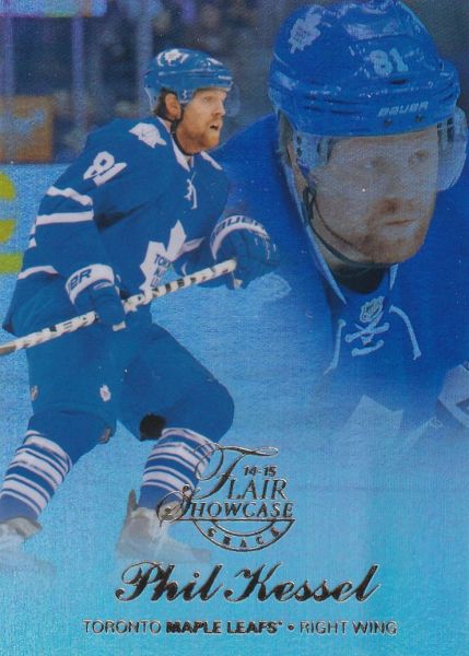 insert karta PHIL KESSEL 14-15 Fleer Showcase Flair Showcase číslo 34